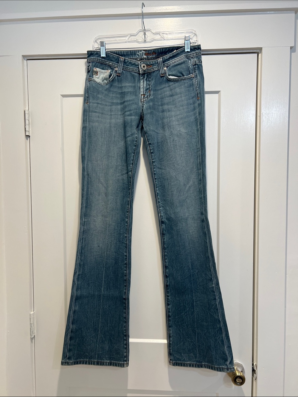 Vintage Y2K Miss Me Medium Blue Flare Jeans size 28.